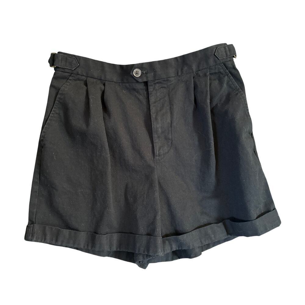 Banana Republic 100% Cotton Bermuda Shorts in Black Size 8